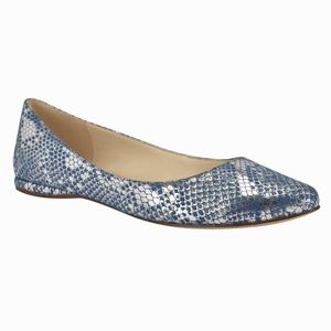 Nine West Speakup Almond Toe Flats - Blue - Ireland (CB4629851)